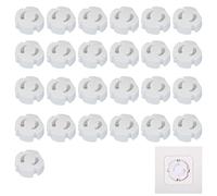 Pack of 25 child safety sockets - white plug-in socket caps - protection against electrical hazards - easy to install - suitable for any standard socket V