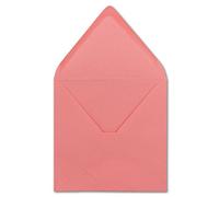 Pack of 25 pink envelopes - square 14 x 14 cm - wet glue - pointed closure flap - ideal for Christmas, wedding & invitations - Glüxx-Agent