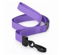 Pack of 25 Purple Lanyards 15mm Flat Rpet Recycled Polyester with Plastic Clip By LanyardsTomorrow, Safety Breakaway ID Badge Holder Eco Neck Straps