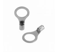 Pack of 25 SeKi Ring Cable Lugs 4.0-6.0 mm², M10 I Crimp Cable Lugs Uninsulated I for Multi, Fine-Wire Conductors I Press Cable Lug Made of Tinned Copper
