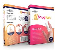 Pack of 25 Snugfast White Finger Cots Buddies Tubular Bandage Dressings