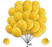 Pack of 25 Yellow Round Balloons 12 Inch for Birthday, Baby Shower, Engagement, Wedding and Other Festivals Decorations