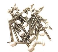 Pack of 250, 40mm TIMCO POLYTOP A4 Stainless Steel PINS - Plastic Fascia Board Poly TOP