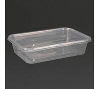 Pack of 250 Fiesta Small Plastic Microwave Container Takeaway Food