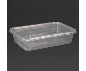 Pack of 250 Fiesta Small Plastic Microwave Container Takeaway Food