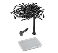 Pack of 250 Steel Nails, Nails for Concrete Walls, Galvanised, Nail Woodworking Brick, Universal Use Indoor and Outdoor Use, Black (30 mm)