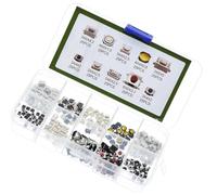 Pack Of 250PCS Tangible Push Button Switches 10 Types Metal & Change High Sensitivity Shifts For Electronics Metal Switches