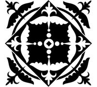 Pack of 27 Black and White Kitchen Bathroom Tile Stickers Transfers 6 x 6 inch 15 x 15cm Tiles DIY Stick On Wall Peel N Stick 6 by 6 inch Stickers 4 x4 6x6” (Black 1, 6x6 (15cm x 15cm))