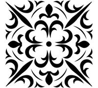 Pack of 27 Black and White Kitchen Bathroom Tile Stickers Transfers 6 x 6 inch 15 x 15cm Tiles DIY Stick On Wall Peel N Stick 6 by 6 inch Stickers 4 x4 6x6” (Black 9, 4x4 (10cm x 10cm))