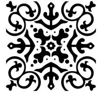 Pack of 27 Black and White Kitchen Bathroom Tile Stickers Transfers 6 x 6 inch 15 x 15cm Tiles DIY Stick On Wall Peel N Stick 6 by 6 inch Stickers 4 x4 6x6” (Black 7, 4x4 (10cm x 10cm))