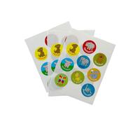 Pack of 27 Motivational Animals 24mm Round Self-Adhesive Labels