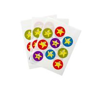 Pack of 27 Motivational Stars 24mm Round Self-Adhesive Labels