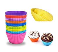 Pack of 27 Silicone Cupcake Baking Cases Reusable Cupcake Molds Muffin Cups
