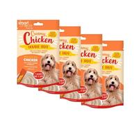 Pack of 28 Creamy Chicken Lickable Treats - Dog Puppy Reward - Vitamins Meal Topper Pet Food Reusable Bag Pouch Resealable Sachets