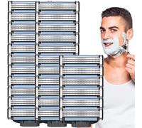 Pack of 28 Razor Blades for Mach 3, Replacement Blades for Wet Razors, Razor Blades for Gillette, Blades for Mach 3, Razor Blades with Precision Steel, Suitable for Cleaning Beard