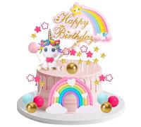 Pack of 29 Unicorn Cake Decoration Birthdays, Unicorn Cake Toppers, Unicorn Cake Decoration Supplies, Children's Birthday Party Cake Decoration Supplies, Cupcake Decoration, Party Cake Decoration