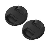 Pack Of 2pcs 49mm Lens Cap Compatibility Inner Clip Structure Reflection Proof Design ABS Rubber Blended Camera Lens Cover
