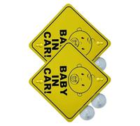 Pack of 2pcs Baby Car Decal High Reflective Design PP Warning Sign for New Parent Baby in Sign for Night