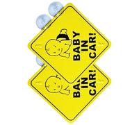Pack of 2pcs Baby Car Decal High Reflective Design PP Warning Sign for New Parent Baby Sticker