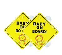 Pack of 2pcs Baby Car Decal High Reflective Design PP Warning Sign for New Parent Baby Sticker