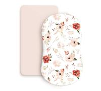 Pack of 2pcs Breathable Baby Bassinet Sheets Removable Cribs Fitted Bassinet Sheet Changing Mat Cover for Infant Gift for Baby