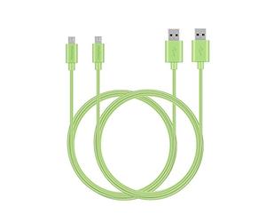 [Pack of 2pcs] MaGeek® 6ft / 1.8m Premium Extra Long Micro USB to USB Cable High Speed USB 2.0 A Male to Micro B for Samsung, HTC, Sony, Motorola, LG, Google, Nokia and More(Green)