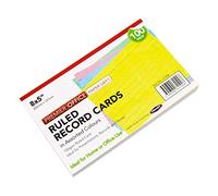 [Pack of 3] 100 Ruled Record Cards Large 8x5" Mixed Colours