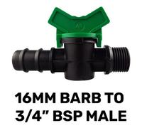 Pack Of 3 16mm Barb To 3 4 Inch Bsp Male Thread Inline Irrigation Ball Valves