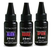 (Pack of 3) 20ml Car Diffuser Refill Inspired by Alien, Rouge and Opium, Refill for Smart Car Diffusers For Women (Alien/Rouge/Opium)