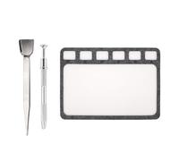 Pack of 3/4 Jewelry Making Tools with Felt Beading Tray Metal Scoops and 6 Section Grids Bead Organizers Craft Mat Alloy Spoon with Triangular Tip