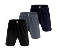 Pack of 3/5 Men Active Wear Shorts Workout Pocket Side Adjustable Waist Draw String Cord Running Gym Training Shorts Lightweight Quick Drying