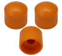 Pack of 3 6mm Round Hole Solid Colour Domed Top Guitar Tone/Volume Control Knob (Orange)