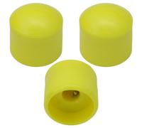 Pack of 3 6mm Round Hole Solid Colour Domed Top Guitar Tone/Volume Control Knob (Yellow)