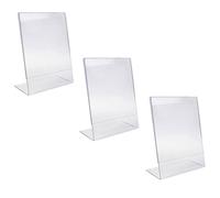 Pack OF 3. A3 A4 A5 A6 & A7Acrylic Poster Menu Holder Lean to Perspex Leaflet Display Stands, Counter Poster Sign Display Holder for Restaurant, Conference Room and Hotel Reception (A3)