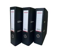 Pack of 3 A4 Black Paperbacked Lever Arch Files by Janrax