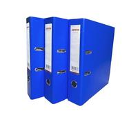 Pack of 3 A4 Blue Paperbacked Lever Arch Files by Janrax
