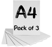 Pack of 3 A4 Canvas Boards - 21cm x 29cm Artist Painting Panels - Premium Triple Primed Cotton Blank Canvas Board for Acrylic & Oil Paint - Acid-Free Art Canvases for Painting
