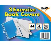 Pack of 3 A4 Exercise Book Clear Covers