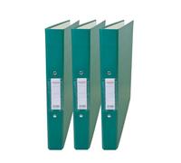 Pack of 3 A4 Green Paper Over Board Ring Binders by Janrax