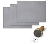 Pack of 3 A4 Laser Rubber Sheet Pad, Stamp Rubber Laser Rubber Stamp, Stamp Rubber for Laser Rubber Stamp Rubber Stamp Sheet for DIY Crafts Stamp Engraving Machines 297 x 210 x 2.3 mm