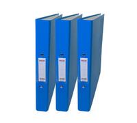 Pack Of 3 A4 Light Blue Paper Over Board Ring Binders By Janrax