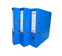 Pack of 3 A4 Light Blue Paperbacked Lever Arch Files by Janrax - Office Filing folders, Document Organiser, School Stationery, Hospital File Storage, Archive folders, Metal Clip Files