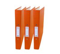 Pack of 3 A4 Orange Paper Over Board Ring Binders by Janrax
