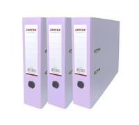Pack of 3 A4 Pastel Purple Paperbacked Lever Arch Files by Janrax