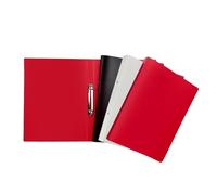 Pack of 3 A4 PP Ring Binders - 25mm Spine, 2 O-Ring Mechanism, 700 Micron Durable Cover - Red, White, Black