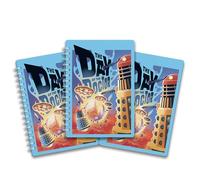 Pack of 3 - A5 Lined Wire-Bound Notebooks featuring the iconic Dr Who episode 'Day of The Doctor'