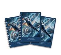 Pack of 3 - A5 Lined Wire-Bound Notebooks featuring the iconic U.S.S. Discovery-A spacecraft. Inspired by StarTrek