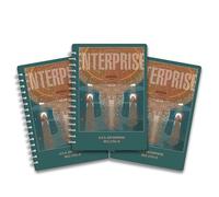 Pack of 3 - A5 Lined Wire-Bound Notebooks featuring the iconic USS Enterprise NCC-1701-D. Inspired by StarTrek