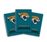 Pack of 3 - A5 Lined Wire-Bound Notebooks featuring The Jaguars. Perfect for dedicated fans who want to bring their passion for the team into their daily lives.