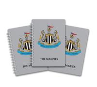 Pack of 3 - A5 Lined Wire-Bound Notebooks featuring 'The Magpies' - Newcastle. Perfect for dedicated fans who want to bring their passion for the team into their daily lives.